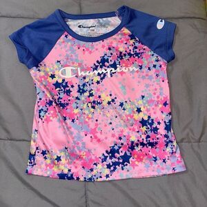 18m champion active material neon colored shirt